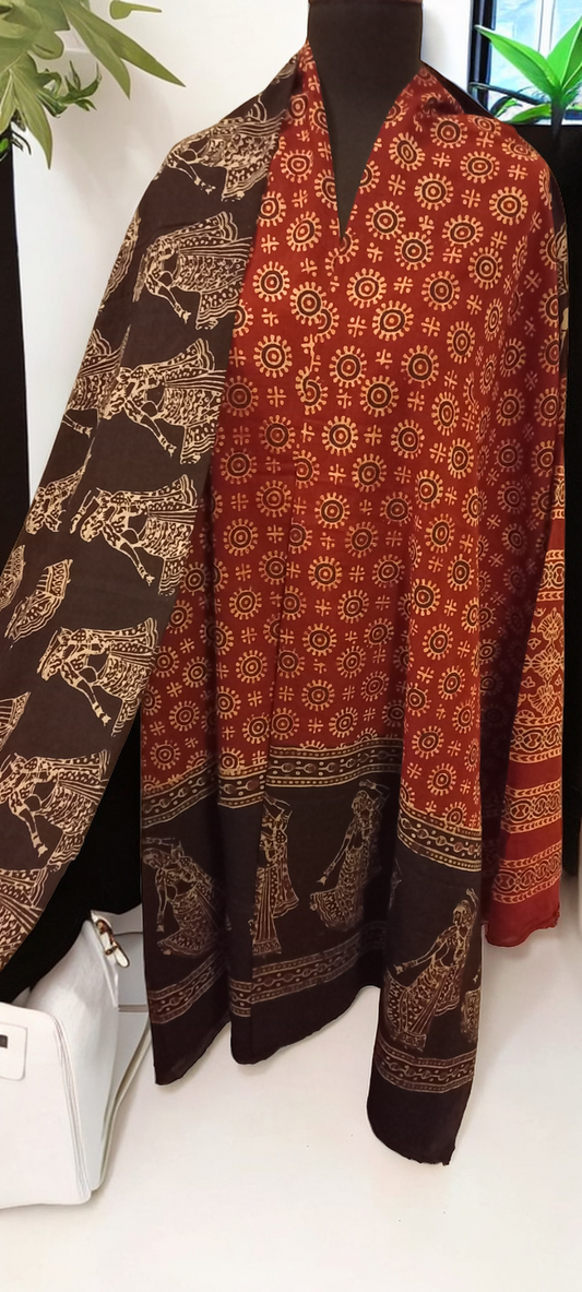 Ajrak Suit